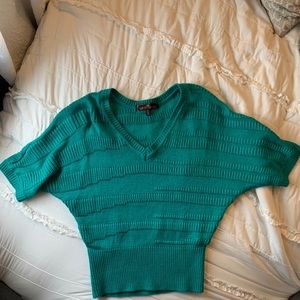 Teal Short Sleeve Sweater